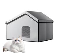 Ylnailky Casa de refrigeración para mascotas al aire libre, casa de refrigeración para gatos con aislamiento impermeable, fácil de limpiar, transpirable, refugio fresco para mascotas, para césped
