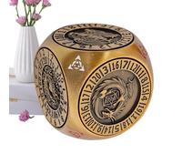 Ylnailky Dados para Juegos De rol,Set De Dados Policédricos Giratorios Metálicos con Caja Magnética - Suministros Portátiles para Reuniones,Entretenimiento para Competencias Y Fiestas