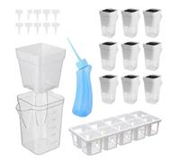 Ylnailky Macetas Autorriego 10 Vasos Cultivo Transparentes