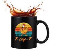 Ylnailky Taza De Café Gallina - Taza De Cerámica 350ml Para Bebidas Calientes Y Frías | De Café De La Mañana Graciosa | Para Apartamento Sala Comedor Estudio Oficina Escuela Universidad