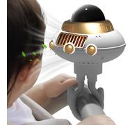 Ylnailky Ventilador Para Cochecito De Bebé,Ventilador Recargable Octopus Espacial Para Cunas - Accesorios para Cochecito, Enfriador para Exteriores con Trípode Flexible para Cuna y Viajes