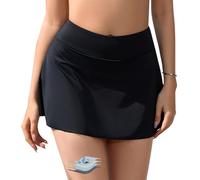 YloveM Bikini Culotte Mujer Faldas con Bragas a Prueba de Fugas Playa Bikini Menstrual Mujer BañO CóModas Y Suaves Secado RáPido BañAdor Menstrual Braga para NatacióN Negro M