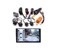 YLOXFW 3D Car 360 Degree Panoramic Camera AHD 1080P Starlight Visión nocturna Front+Rear+Left+Right 360° Kit de cámara para coche Android GPS Navigation Radio Stereo