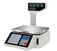 ylpddmm Bascula de Comercio Digital Electronica, 30KG Balanza Comercial para Pesar Fruta, Verdura Peso, Pantalla LCD Digital de Doble Cara para Supermercado/Tienda Minorista Machine