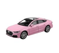 YLQERZ 1:24 para A7 Coupe Coche Miniatura Aleación Modelo Coche Metal Fundido Presión Sonido Y Juguete Colección De Luz Miniatura De Colección(Rosado)