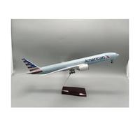 YLQERZ Aviones metálicos en Miniatura Avión B777 De 47 Cm Escala 1/157 Modelo De Juguete con Luz Y Tren De Aterrizaje Fundido A Presión para Colecciones(with Light)