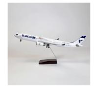 YLQERZ Aviones metálicos en Miniatura Avión De Juguete De Resina Fundida A Presión Escala 1/135 47 Cm para Asia Iran Air 330 con Base para Colecciones(with Light)