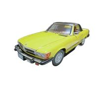 YLQERZ Modelo De Coche A Escala Adorno De Exhibición para Maqueta De Coche De Aleación Convertible Benz 450SL R107 De 1979 (Escala 1/18 Amarillo) Miniatura De Colección