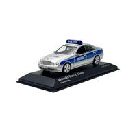 YLQERZ Modelo De Coche A Escala Adorno Estático De Fundición De Metal para Coche De Policía Mercedes-Benz W211 E220 Modelo 2002 Escala 1/43 Miniatura De Colección