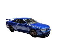 YLQERZ Modelo De Coche A Escala Nissan Skyline GT-R R34 V Spec II Modelo De Coche Estático De Simulación De Aleación Fundición A Presión A Escala 1:64 Miniatura De Colección