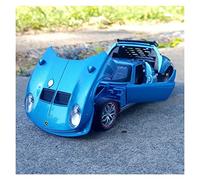 YLQERZ Modelo De Coche A Escala para Lamborghini Miura JOTA V12 1 32 Modelo Coche Deportivo Aleación con Sonido Luz Colección Juguetes Regalo Niños Miniatura De Colección(Azul)