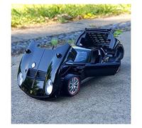YLQERZ Modelo De Coche A Escala para Lamborghini Miura JOTA V12 1 32 Modelo Coche Deportivo Aleación con Sonido Luz Colección Juguetes Regalo Niños Miniatura De Colección(Negro)
