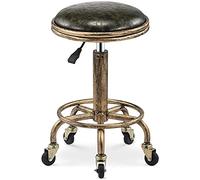 YLQHZW Taburete de Bar con elevación hidráulica Ajustable, Taburete de Bar de Belleza, salón, Taburete de Trabajo para Tatuajes, Silla giratoria con Ruedas de 360 °, Color Azul