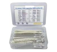 YLQUXEUV 320 Piece 1206 Capacitor Kit 16 Values from 10pF to 22uF- Various Banks forIndustrial Elements