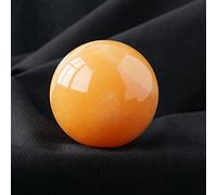 YLQUXEUV Fluorite Rough Stone Crystal Ball Rainbow for Decoration or Magic,Golden Steatite-5cm