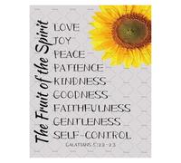 YLQUXEUV Fruit Of The Metal Sign Inspirational Religious Wall Decor for Home 8 X 12 in