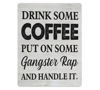 YLQUXEUV Inspirational Coffee Tea Sayings Metal Tin Sign Wall Decor For Home Kitchen Office Coffee Lover Present 8 X 12 in