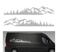 YlRNhe Calcomanías de coche - 2pcs coche lado cuerpo vinilo adhesivo gráfico montaña bosque pegatinas impermeables DIY decoración de coche, para coches, camiones, SUV, RV, camper, 74.67''x 12.61''