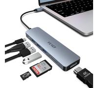 YLSCI 7 en 1 USB C Hub, USB C Docking Station, Multiport USB C Adapter mit HDMI, 100W PD, 3 USB A 3.0, SD/TF Kartenleser für DELL/HP/Lenovo/Mac Book Pro