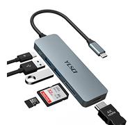 YLSCI USB C Hub HDMI, Adaptador 6 en 1 con 4K HDMI, 100W PD, 2 x USB 3.0, Lector de Tarjetas SD/TF para MacBook Air, Pro, iPad Pro, DELL, Lenovo, Samsung