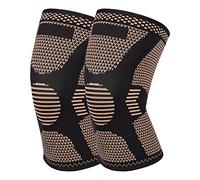 YLSZHYR 1 Par de Rodilleras de Punto Elásticas, Transpirables, Cómodas, de Nailon Y Silicona, Rodilleras para Ciclismo, Voleibol, Rodilleras para Bailarines, Rodilleras para(M-Tipo de letra impresa)