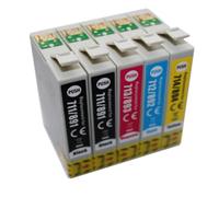 YLTBQkz Cartucho de Tinta Compatible con Stylus Dx4050 Sx515w Sx218 Sx110 Dx8400 T0891 E-711bk E-712c E-713m E-714y