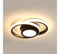 YLTLINK Moderna plafon led techo, 32w creatividad acrílico moderna lámpara de techo pasillo Oficina dormitorio cocina dormitorio Sala de estar ceiling light (negro)
