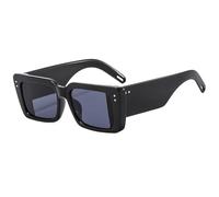 YLTPHD Gafas de sol con protección UV400 - Remache de doble color, patillas anchas para mujer y hombre, para correr y deportes al aire libre, color negro