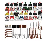 YLtremker 16 piezas soldados medievales caballeros armas modelo bloques de construcción, Custom Knight Guerra Armadura Modelo de armas de juguete para minifiguras