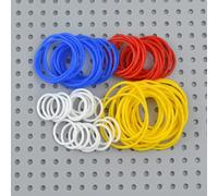 YLtremker Juego de 40 Piezas Technical Parts 2x2 3x3 4x4 5x5 Bandas de Goma para Bloques de Montaje compatibles con 85543 85544 85545 85546