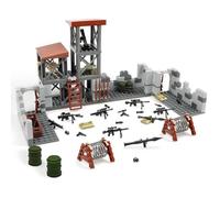 YLtremker Kit de escena de bases militares con armas, WW2 militar fuerte atalaya modelo soldados armas accesorios kit