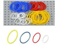 YLtremker Technik 2x2 3x3 4x4 5x5 Gummibänder Set, 40 Teile Technical Parts Ersatzteile Gummiband Klemmbausteine Kompatibel mit 85543 85544 85545 85546