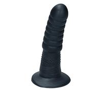 Ylva & Dite - Consolador G-Spot-Dildo & Prostatadildo Aria Black Grey/Silicone Dildo/Strapon & Analdildo para mujeres y hombres - 16,5 cm de largo, Max Ø 4,2 cm, Negro Gris - Juguete sexual