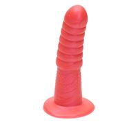 Ylva & Dite - Consolador G-Spot-Dildo & Prostatadildo Aria Bright Red/Silicona Dildo & Strapon & Analdildo para mujeres y hombres - 16,5 cm de largo, Max Ø 4,2 cm, Rojo Claro - Juguete sexual