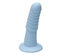 Ylva & Dite - Consolador G-Spot-Dildo & Prostatadildo Aria Sky/Silicona Dildo/Strapon & Dildo anal para mujeres y hombres - 16,5 cm de largo, máx. 4,2 cm de diámetro, azul pastel - Juguete sexual