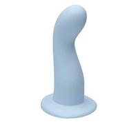 Ylva & Dite - Consolador G-Spot-Dildo & Prostatadildo Leda Sky/de silicona Dildo/Strapon & Dildo anal para mujeres y hombres - 15,5 cm de largo, máx. 4,2 cm de diámetro, azul pastel - Juguete sexual