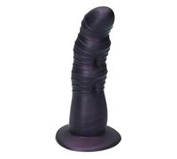 Ylva & Dite - Consolador G-Spot-Dildo & Prostatadildo Rhea Dark Purple/Silicona Dildo/Strapon & Analdildo para mujeres y hombres - 17 cm de largo, máx. Ø 4,4 cm, Lila - Juguete sexual