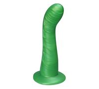 Ylva & Dite - Consolador G-Spot-Dildo & Prostatadildo Swan Apple Green/Silicona Dildo & Strapon & Analdildo para mujeres y hombres - 18,5 cm de largo, Max Ø 4,2 cm, Verde - Juguete sexual