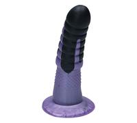 Ylva & Dite - Consolador G-Spot & Prostatadildo Aria Black Grey/Luster Violet/Strapon & Analdildo para mujeres y hombres - 16,5 cm de largo, máx. Ø 4,2 cm, Negro-Violeta- Juguete sexual