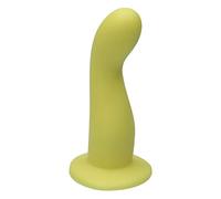 Ylva & Dite - Consolador G-Spot & Prostatadildo Leda Amarillo/Silicona Dildo/Strapon & Dildo anal para mujeres y hombres - 15,5 cm de largo, diámetro máx. 4,2 cm, Amarillo - Juguete sexual