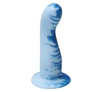 Ylva & Dite - Consolador G-Spot & Prostatadildo Leda Sky/Bright Blue/Silicone Dildo/Strapon & Analdildo para mujeres y hombres - 15,5 cm de largo, Max Ø 4,2 cm, azul pastel - Juguete sexual