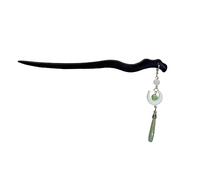 YLWX Gota De Agua En Espiral Palillos De Pelo Simple Luna Borla Palitos De Pelo Vintage Nuevo Nicho Chino Tocado De Madera