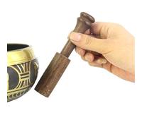 YLWX Mazo De Cuenco De Sonido Con Mango De Madera, Singing Bowl Malletclásico De Cuero De Percusión Accesorios Para Musicoterapia Mazo Para Cuenco Tibetano(S,B)