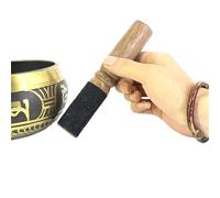 YLWX Mazo De Cuenco De Sonido Con Mango De Madera, Singing Bowl Malletclásico De Cuero De Percusión Accesorios Para Musicoterapia Mazo Para Cuenco Tibetano(S,C)