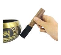 YLWX Mazo De Cuenco De Sonido Con Mango De Madera, Singing Bowl Malletclásico De Cuero De Percusión Accesorios Para Musicoterapia Mazo Para Cuenco Tibetano(S,D)