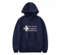 YLWX Sudadera con Capucha para Hombre Y Mujer Grey'S Anatomy Sudadera Primavera Y Otoño para Adolescentes Grey-Sloan Memorial Hospital,Blue-S