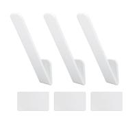Ylwxzenith 3 pcs ganchos de sombrero acrílico transparente, colgador adhesivo de forma V montado en la pared para tapas de béisbol, sombreros solares y más, diseño de ahorro de espacio y de (White)