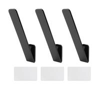 Ylwxzenith 3 pcs ganchos de sombrero acrílico transparente, colgador adhesivo de forma V montado en la pared para tapas de béisbol, sombreros solares y más, diseño de ahorro de espacio y de (Black)