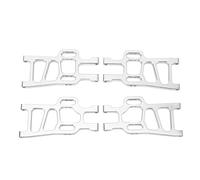 Ylwxzenith 4 Pcs Aluminum Alloy Front Rear Suspension Arms Set for Racing 94111 1/10 RC Car Upgrade Replacement Parts Assemble Disassembly Lightweight Improve Performance (Silver)