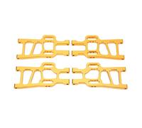 Ylwxzenith 4 Pcs Aluminum Alloy Front Rear Suspension Arms Set for Racing 94111 1/10 RC Car Upgrade Replacement Parts Assemble Disassembly Lightweight Improve Performance (Gold)